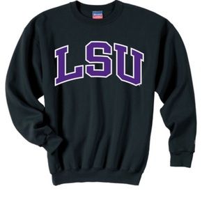 Lsu champion brand crewneck sweatshirt